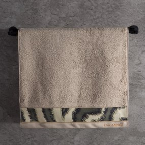 BAVLNENÝ UTERÁK EVA MINGE24 70X140 CM TMAVOBÉŽOVÁ