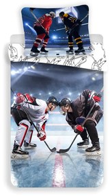Jerry Fabrics Bavlnené obliečky Hokej, 140 x 200 cm, 70 x 90 cm