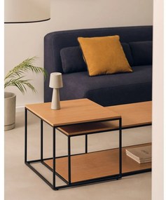 Konferenčný stolík s doskou v dubovom dekore v prírodnej farbe 60x110 cm Yoana – Kave Home