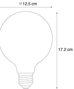 Sada 5 ks Inteligentné stmievateľné LED žiarovky E27 G125 matné 7W 806lm 2700-6500K
