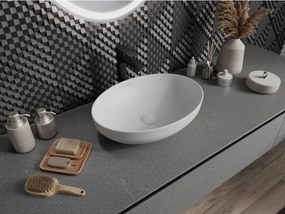 Mexen Cornelia, umývadlo na dosku 50 x 36 cm, platinová matná, 21885063