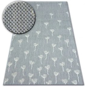 Koberec SIZAL FLAT 48779/637 Kvety sivý/krém
