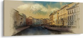 Obraz - Moyka rieka, Petrohrad, Rusko (120x50 cm)
