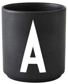 Design Letters Hrnček s písmenom A, black