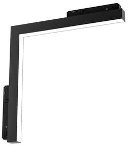 LED Svietidlo do lištového systému MAGNETIC TRACK L-DOWN LED/24W/48V 3000K čierna