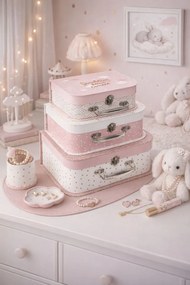 Detský kufrík Mia, sada 3ks, ružová