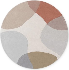 Béžový ručne tkaný vlnený okrúhly koberec ø 200 cm Hackney Clarissa – Ted Baker