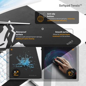 Výškovo nastaviteľný stôl Diablo X-Tensio 1100 biely