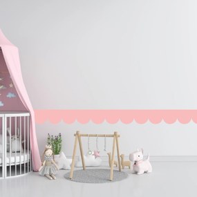 PIPPER. Textilná samolepiaca tapeta - Mini Oblúk - Ružová farba Farba: Bledá