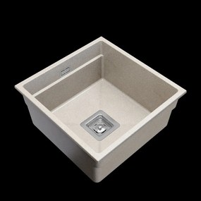 Gamma Decor 4445, 1-komorový granitový drez 440x450x215 mm, béžová, GMA-ZLE000124