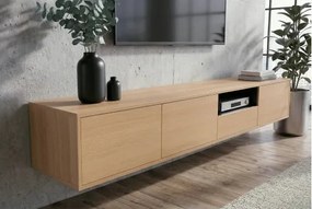TV-skrinka 47816 Loft 200cm Prírodná Dub Dyha/Čierna  - Komfort-nábytok
