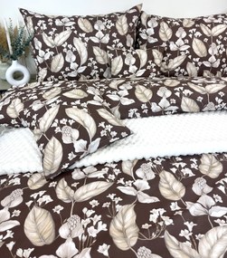 Botanic Taupe – bavlnené posteľné obliečky 140x200/70x90 cm | slovenská výroba