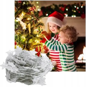 Vianočný svetelný záves 20 LED hviezdy teplá biela DA324B