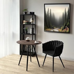 Jedálenská stolička ASTON zamatová, čierna