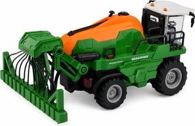 LEAN Toys Poľnohospodársky kombajn s postrekovačom, funkcia postrekovania, svetlá, zvuky, mierka 1:24