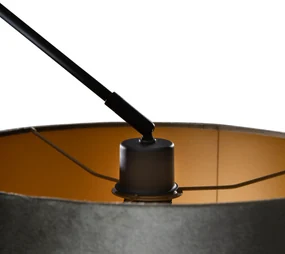 Závesná lampa čierna so zamatovým tienidlom zelená 35cm - Blitz