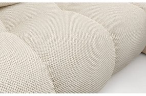 Rozkladacia rohová čalúnená sedacia súprava s úložným priestorom do L ALMADA pravá svetlá béžová