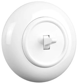 Elhard Vypínač Retro Klasik jednopólový č.1, biely - kompletný KL5201W