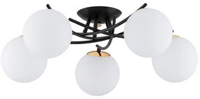 Prisadený luster SAVI 5xE14/10W/230V čierna/zlatá