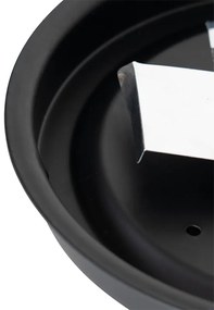 Klasické stropné svietidlo čierne s opálovým sklom 23 cm IP44 - Nohmi