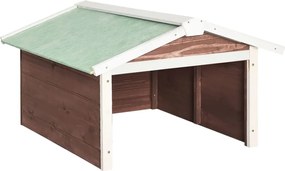 vidaXL Garáž na robotickú kosačku 72x87x50 cm mokka-biela jedľa