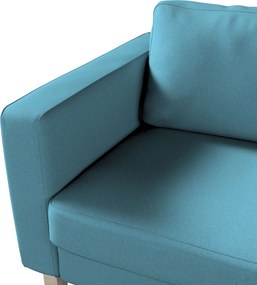 Poťah na sedačku Karlstad (nerozkladací, 3-miestny, krátky) farba produktu modrá látka zapletaná