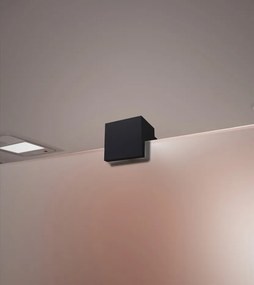 Erga Paris, sprchová zástena Walk-In 100x200 cm, 8mm sklo námraza, čierny profil, ERG-V02-PARIS-100x200-FR-BK