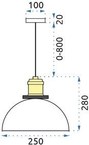 Toolight - Závesné sklenené stropné svietidlo Verto C, číre sklo, OSW-00138
