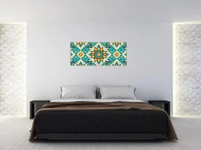 Obraz - Tyrkysový vzor (120x50 cm)