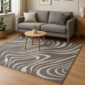 Oriental Weavers, Kusový koberec Castro Carved 162/NQ2F, 120x170, šedá, kancelária