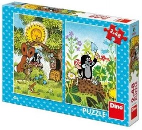 Dino puzzle Krtko 2x48 dielikov 18x26cm v krabici 27x19x4cm