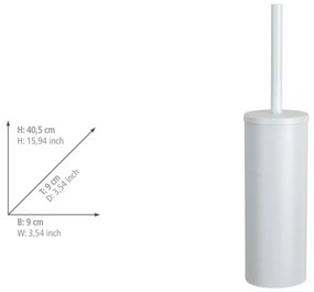 Biela WC kefa z nehrdzavejúcej ocele Orea – Wenko