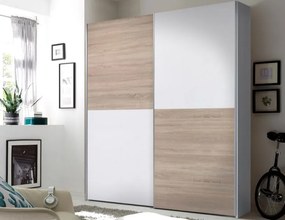 Šatníková skriňa Puls, biela/dub sonoma