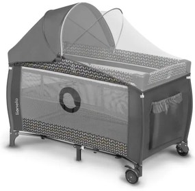 Lionelo - Cestovná postieľka SVEN PLUS šedá