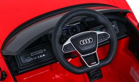 Ramiz Elektrické autíčko Audi RS E-Tron GT pre deti červené + diaľkové ovládanie + pohon 4x4 + rádio MP3 + LED + EVA