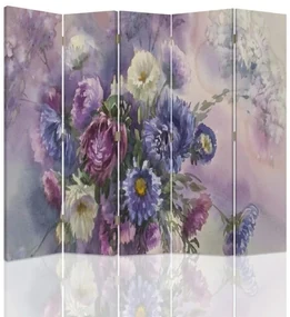 Gario Paraván Fialová kytica kvetov Rozmery: 180 x 170 cm, Prevedenie: Klasický paraván