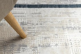 Koberec DUKE 51523 krémový / modrý, rám / strapce