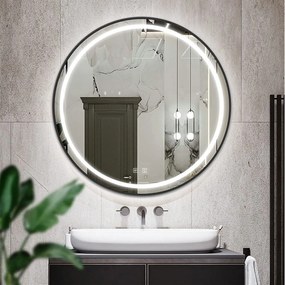 Tutumi Tutumi, LED zrkadlo s čiernym rámom 60cm MMJ, HOM-05512