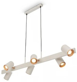 Briloner 4058064 - Závesné svietidlo ERA na lankách 6xGU10/10W/230V krémové