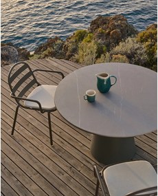 Okrúhly záhradný jedálenský stôl s keramickou doskou ø 120 cm Tudons – Kave Home