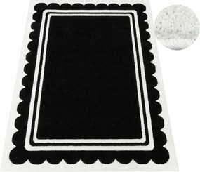 Detský koberec LIMA M138A čierny / biely