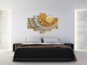 Obraz - Zlaté textúrovanie (150x105 cm)