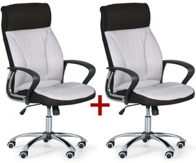Kancelárske kreslo DERRY TEX 1+1 ZADARMO, sivá