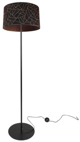 Podlahová lampa WERONA, 1x textilné tienidlo so vzorom (výber zo 6 farieb), (výber z 3 farieb konštrukcie)