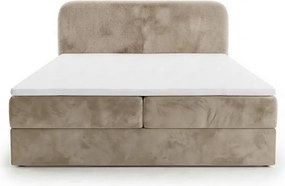 Čalúnená posteľ boxspring FORENA 140x200 cm béžová Matrac: Bonell pružinová matrac