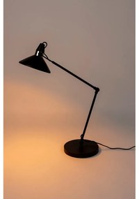 Čierna stolová lampa s kovovým tienidlom (výška 70 cm) Jona – White Label