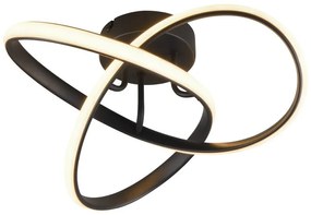 Čierne LED stropné svietidlo Meo – Trio