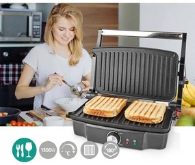 Nedis KAGR131FSR - Kontaktný gril 1500W/230V