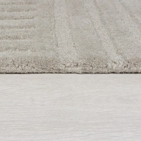 Sivý vlnený koberec Flair Rugs Zen Garden, 120 x 170 cm