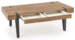 Konferenčný stolík TULUZA 41x120 cm zlatý orech/čierna